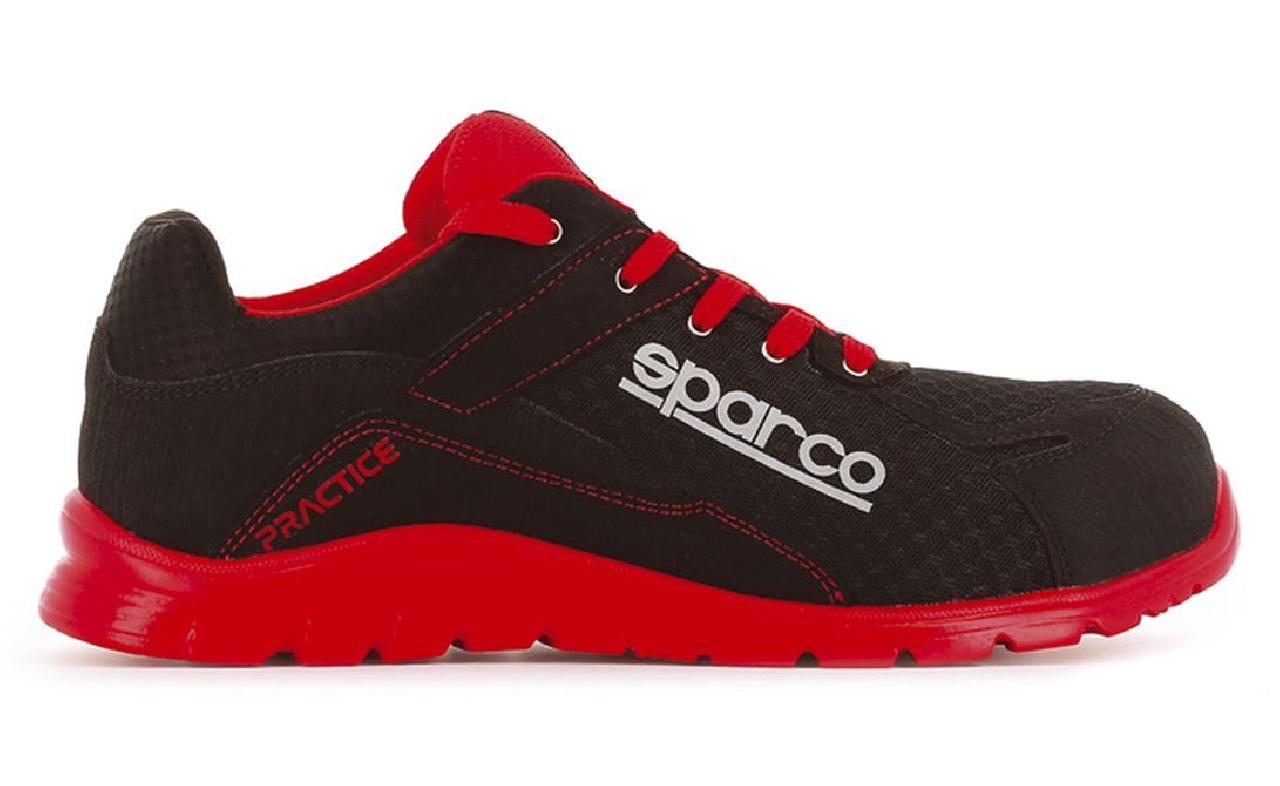 Sparco Chaussures de securite legeres Practice S1P Jacques Noir Rouge Taille 47 SP 751747NRRS